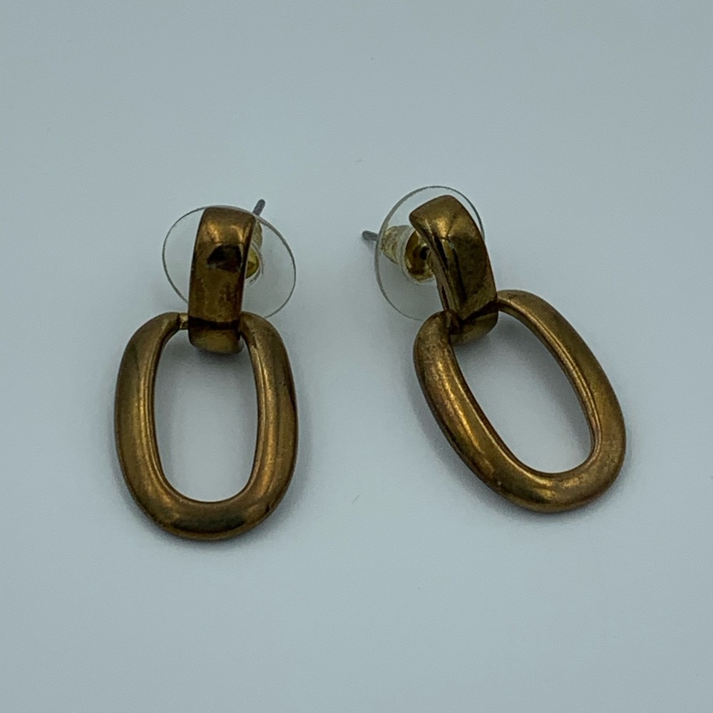 Brassy vintage earrings